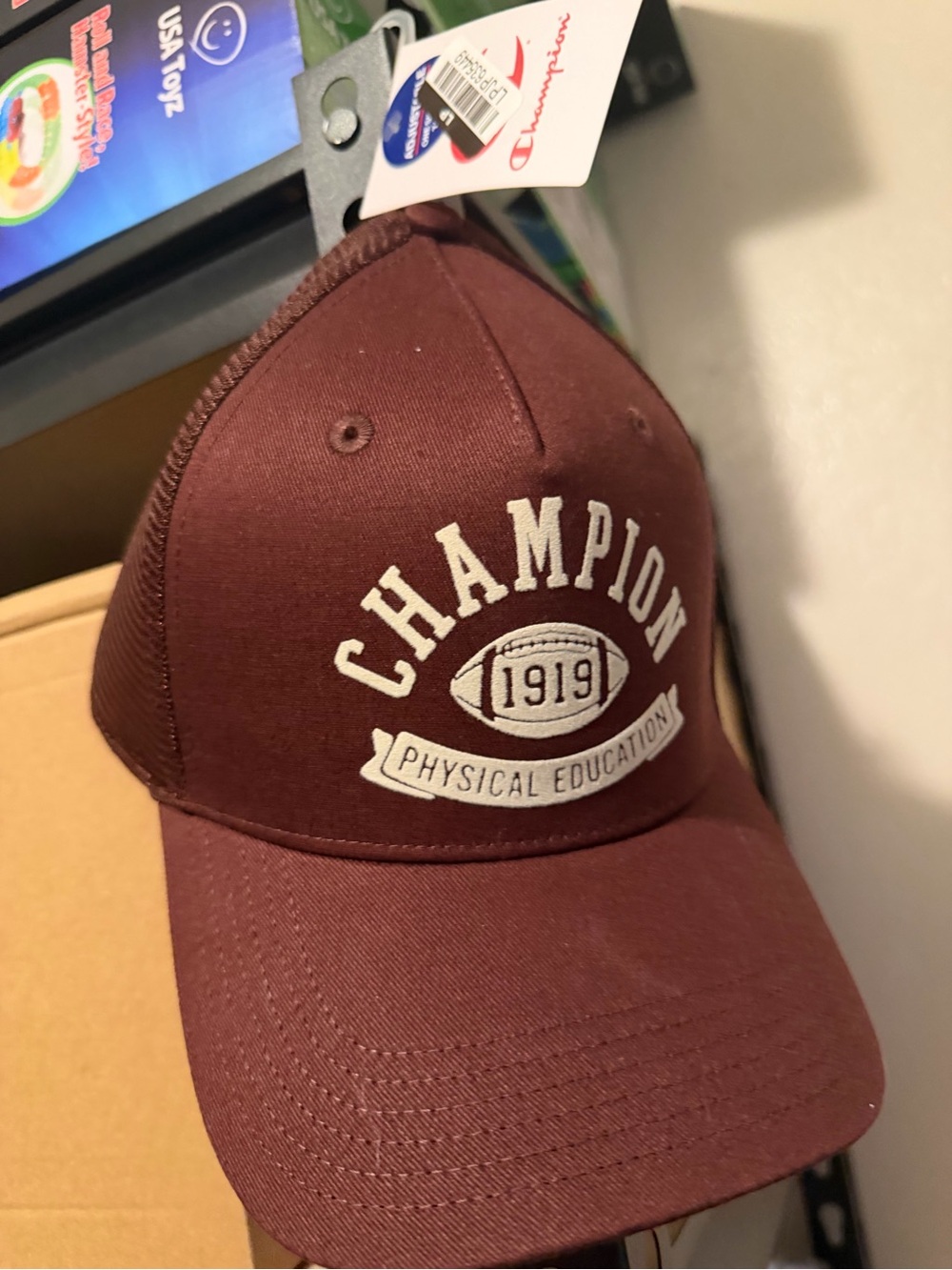 Champion Maroon Baseball Cap with White '1919' Logo